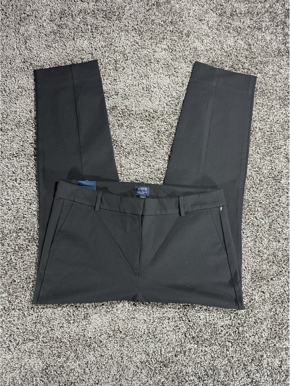NEW J.Crew Pants Womens 14 Black Ruby Crop Slim Ankle Dress Work Stretch